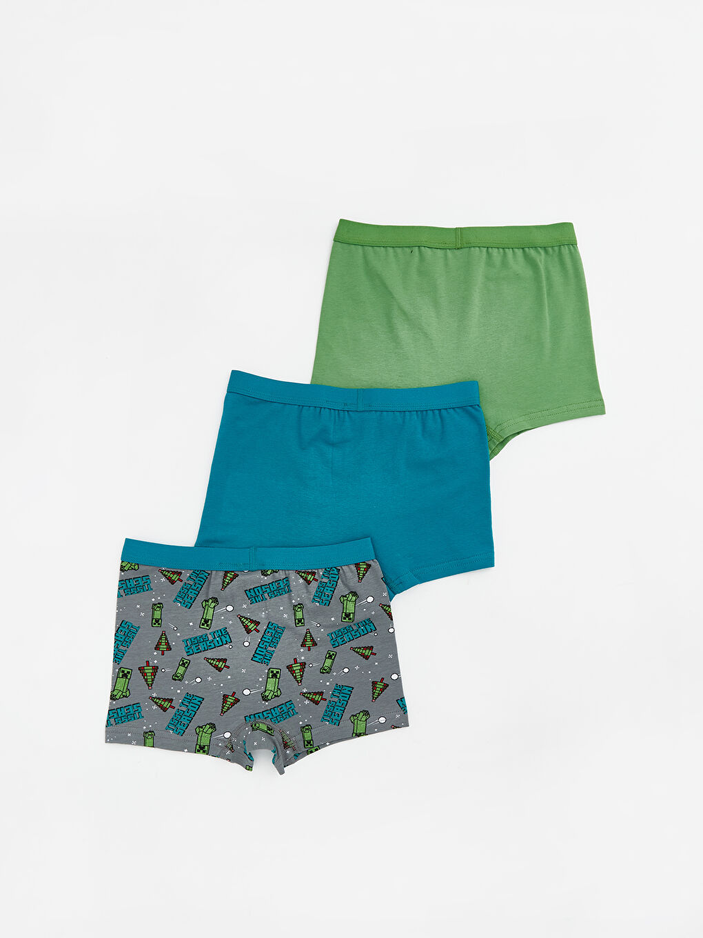 Boy GREY Boxer Trunks-1