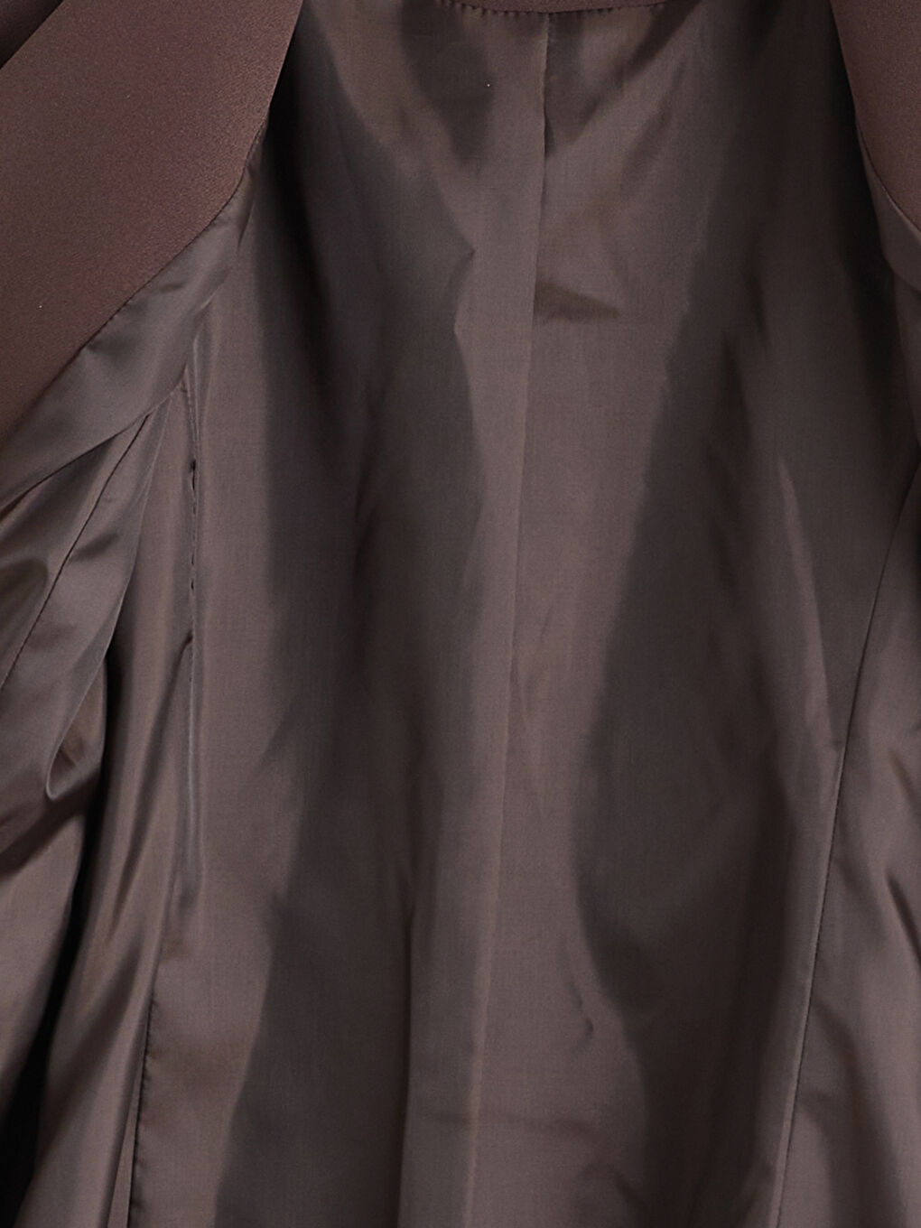 Kahverengi Beli Kemerli Kadın Blazer Ceket-5