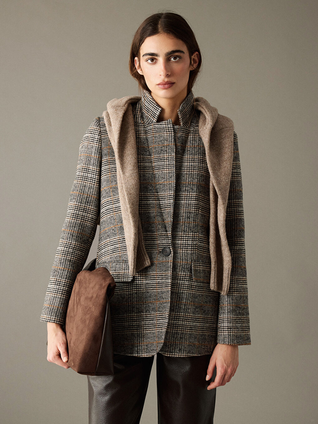 Plaid Women's Cachet Blazer Jacket-3