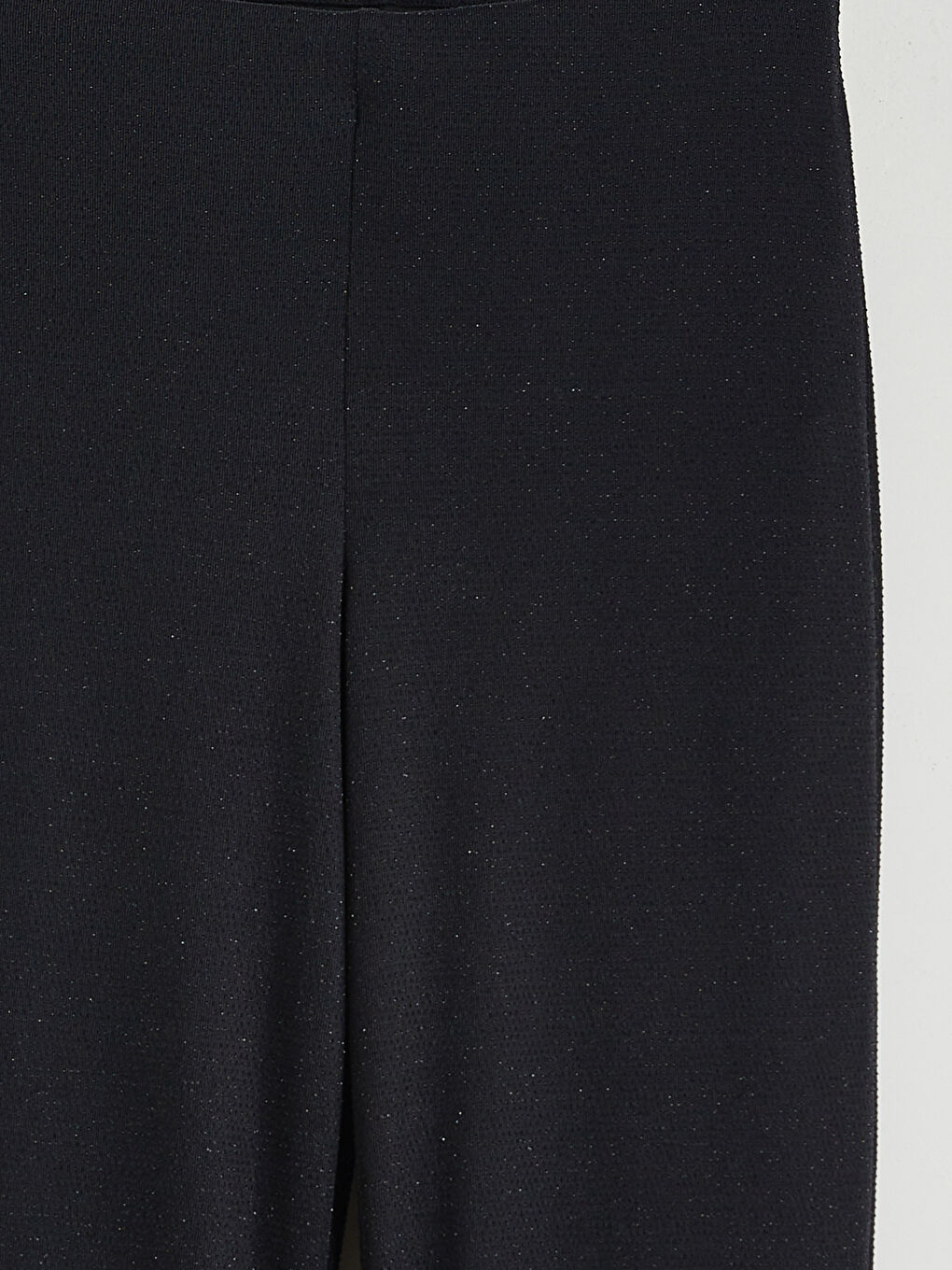 Siyah Beli Lastikli Parlak Görünümlü Kadın Pantolon-5