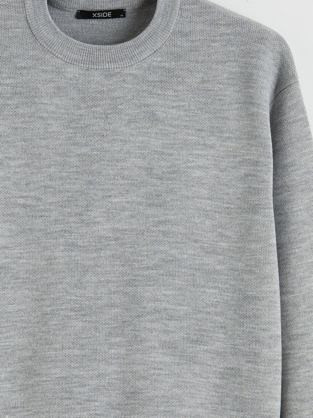 Gri Bisiklet Yaka Erkek Triko Kazak-5