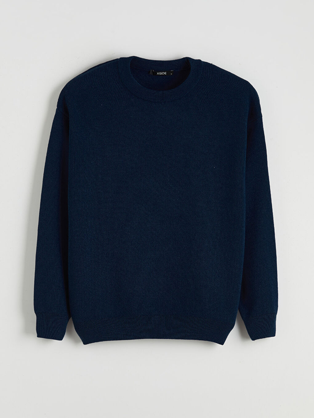 İndigo Bisiklet Yaka Erkek Triko Kazak