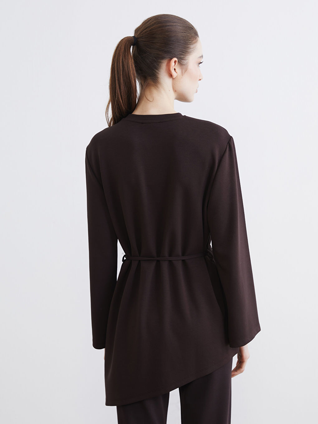 Woman BROWN Sweatshirt Tunic-3
