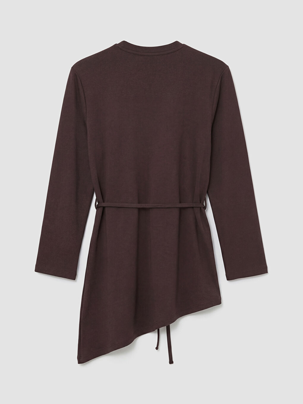 Kahverengi Bisiklet Yaka Kadın Sweatshirt Tunik-1