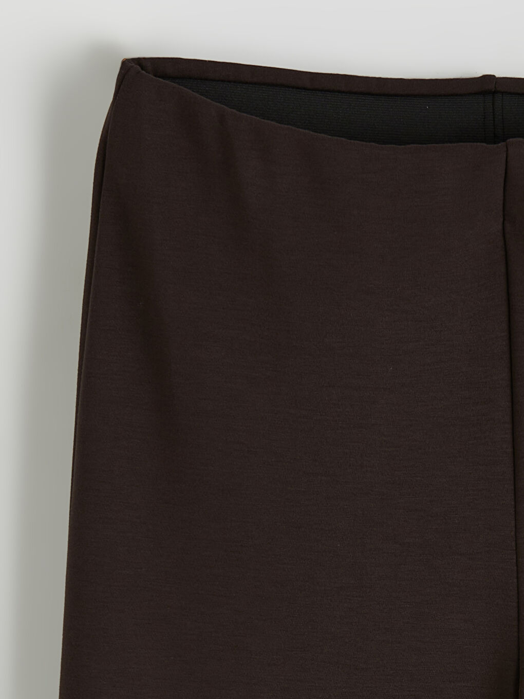 Kahverengi Beli Lastikli Soft Touch Kadın Eşofman Altı-1