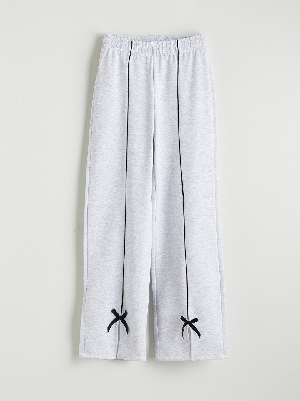 Gri Fiyonk Detaylı Kız Çocuk Kalın Eşofman Altı