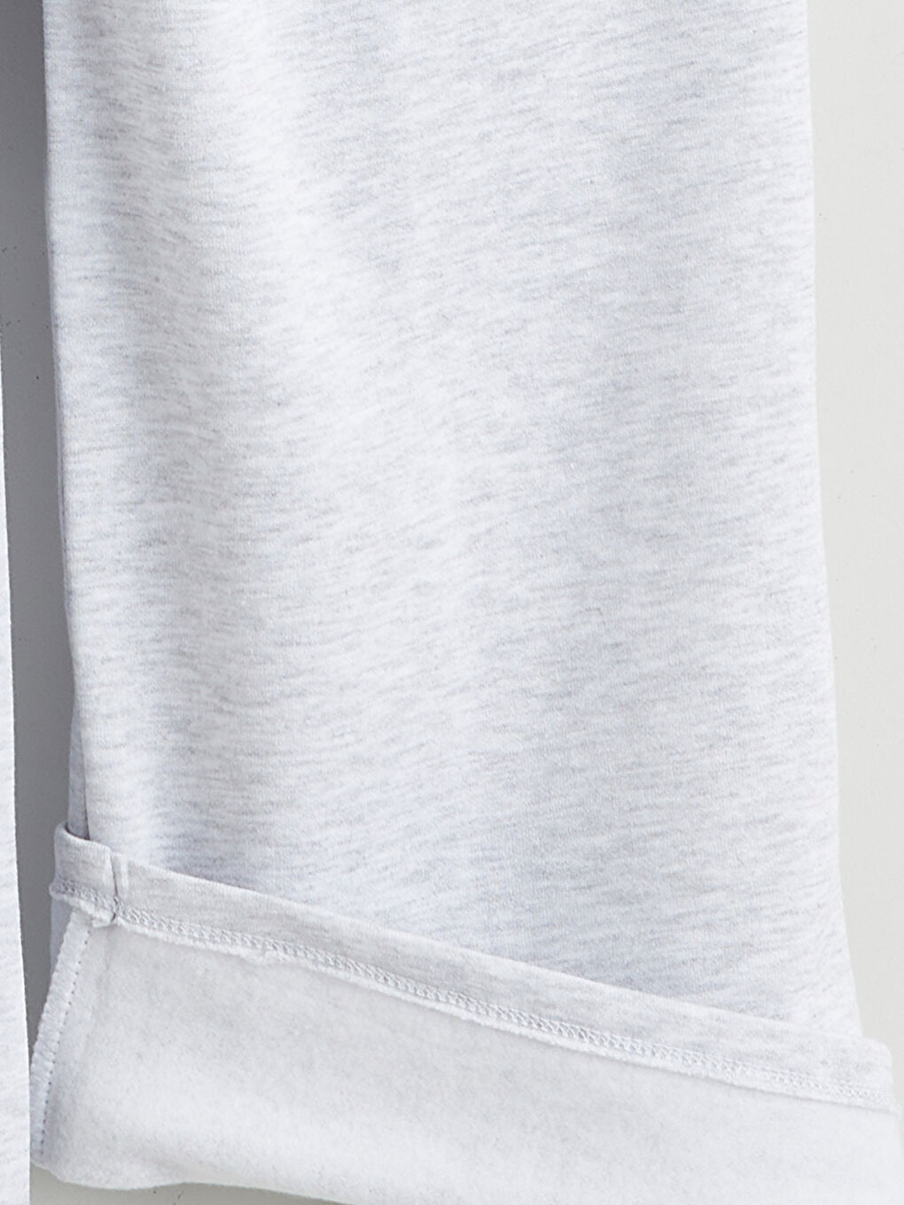 Gri Fiyonk Detaylı Kız Çocuk Kalın Eşofman Altı-3