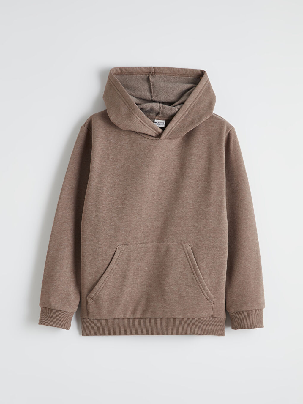 Bej Kapüşonlu Erkek Çocuk Kalın Sweatshirt