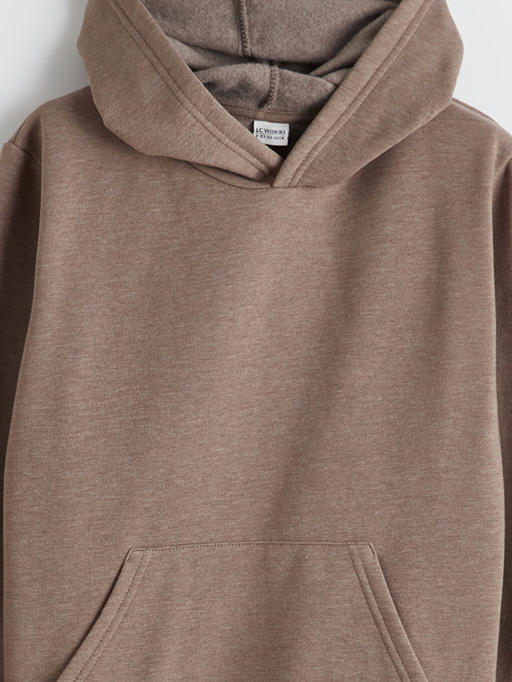 Bej Kapüşonlu Erkek Çocuk Kalın Sweatshirt-2