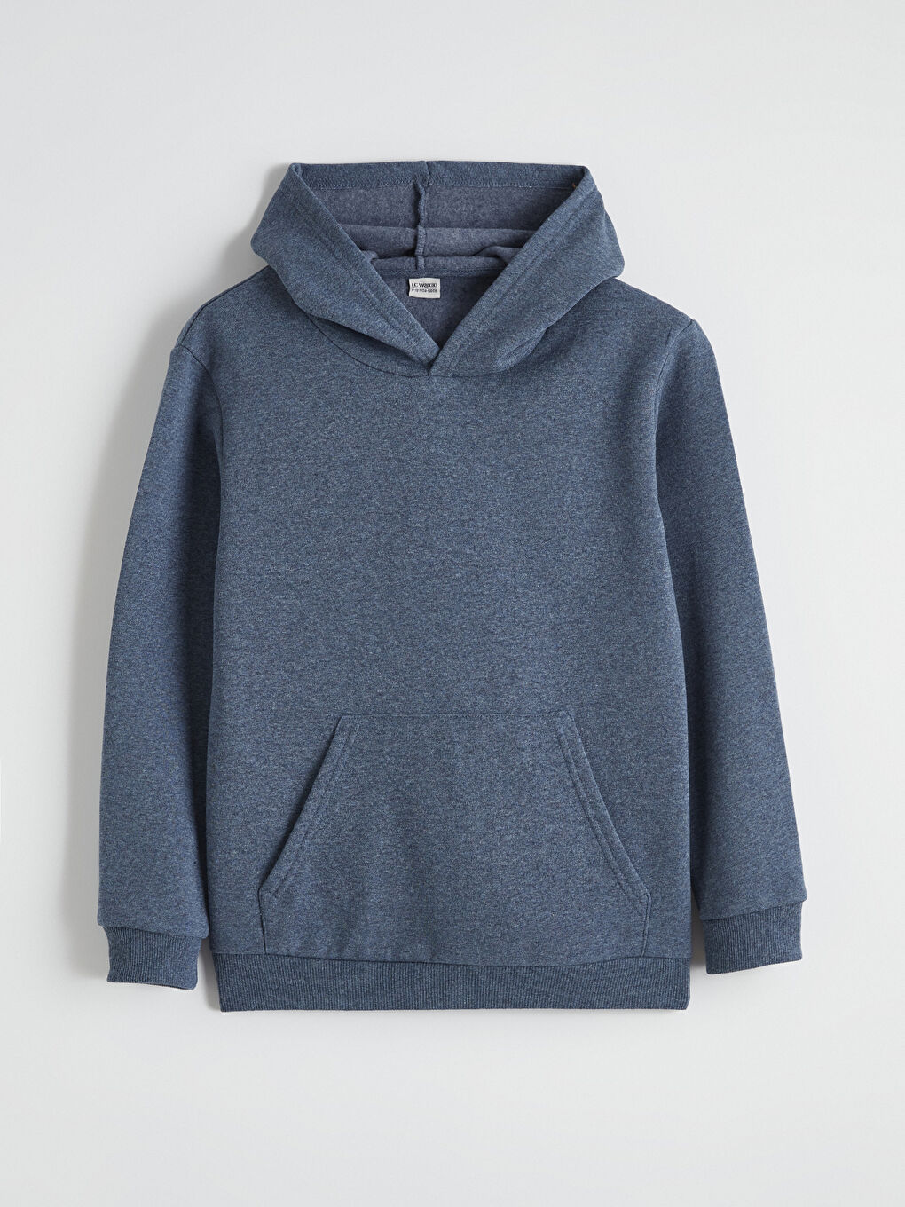 Mavi Kapüşonlu Erkek Çocuk Kalın Sweatshirt