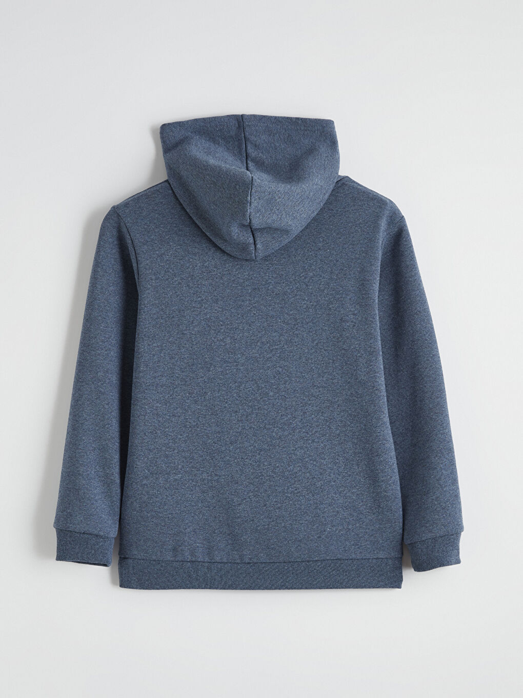 Mavi Kapüşonlu Erkek Çocuk Kalın Sweatshirt-2