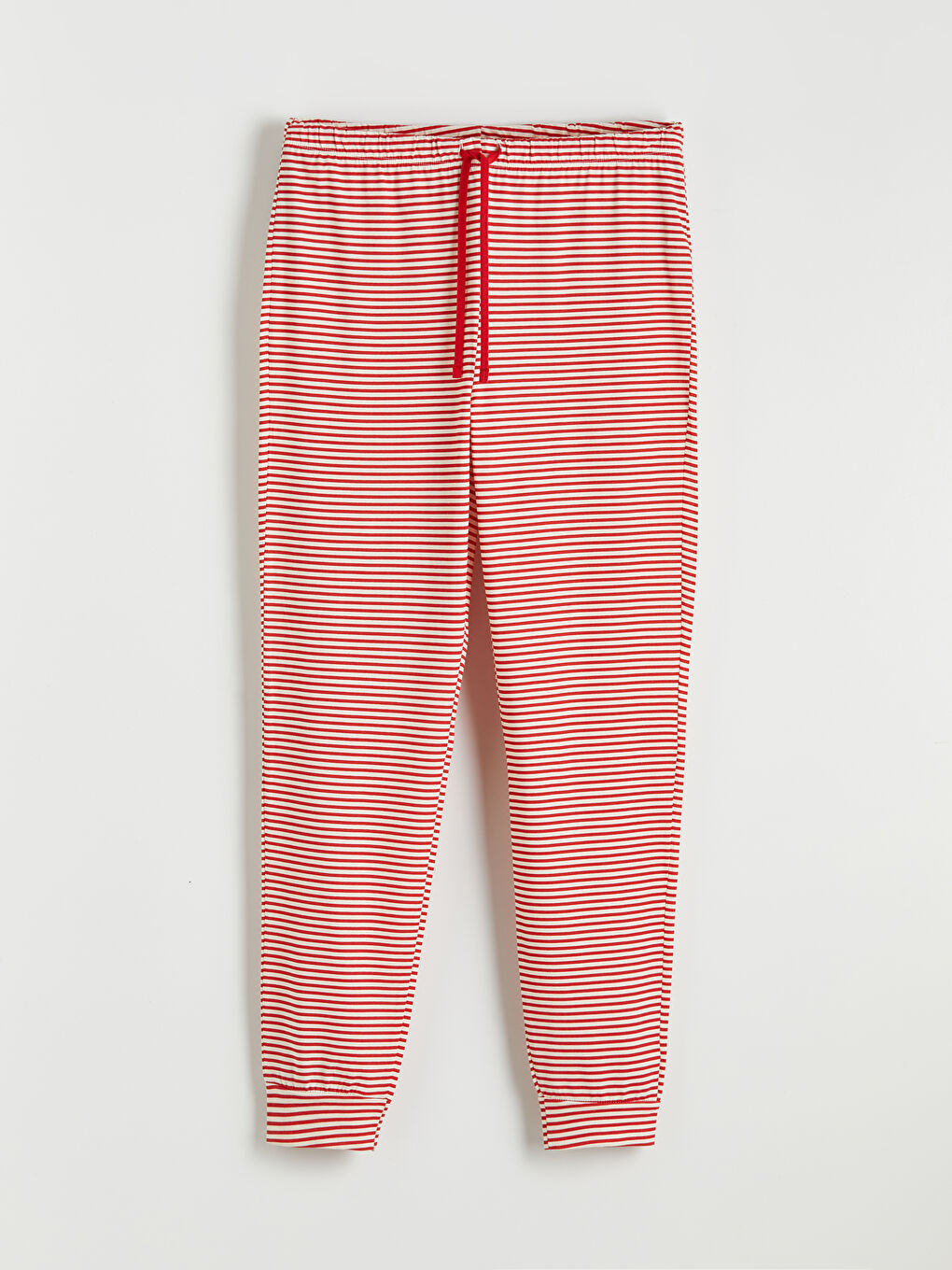 Kırmızı Bisiklet Yaka Yılbaşı Temalı Kadın Pijama Takım-2