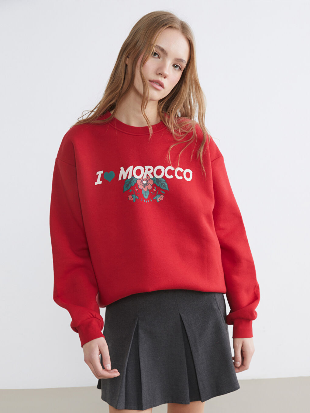 Sweat-shirt pour Femmes Surdimensionné à Imprimé Marocain