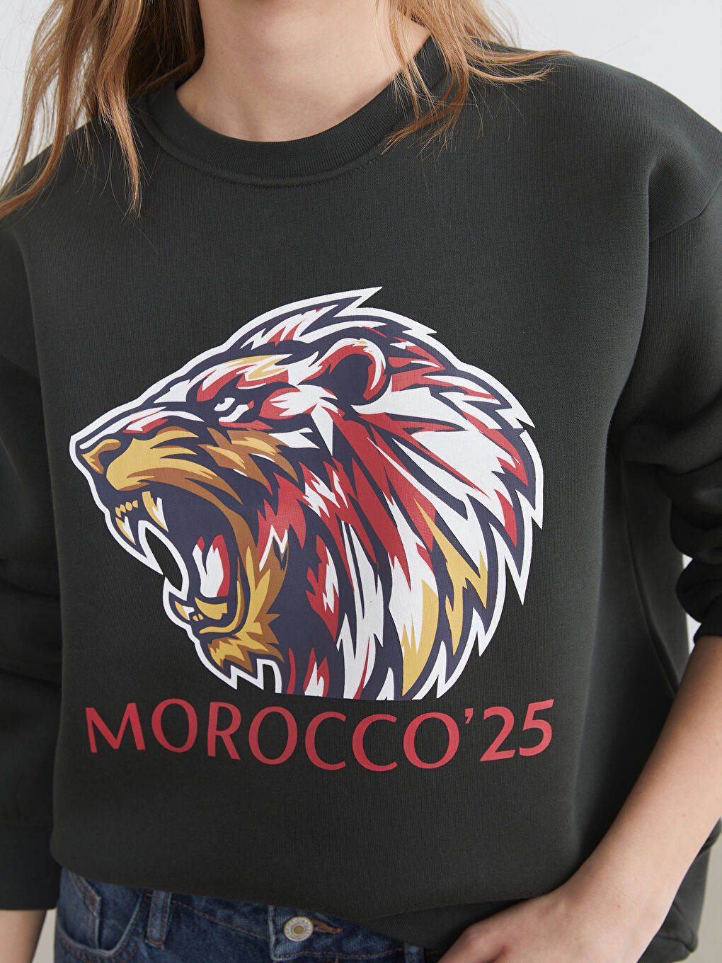 Sweat-shirt pour Femmes Surdimensionné à Imprimé Marocain-2