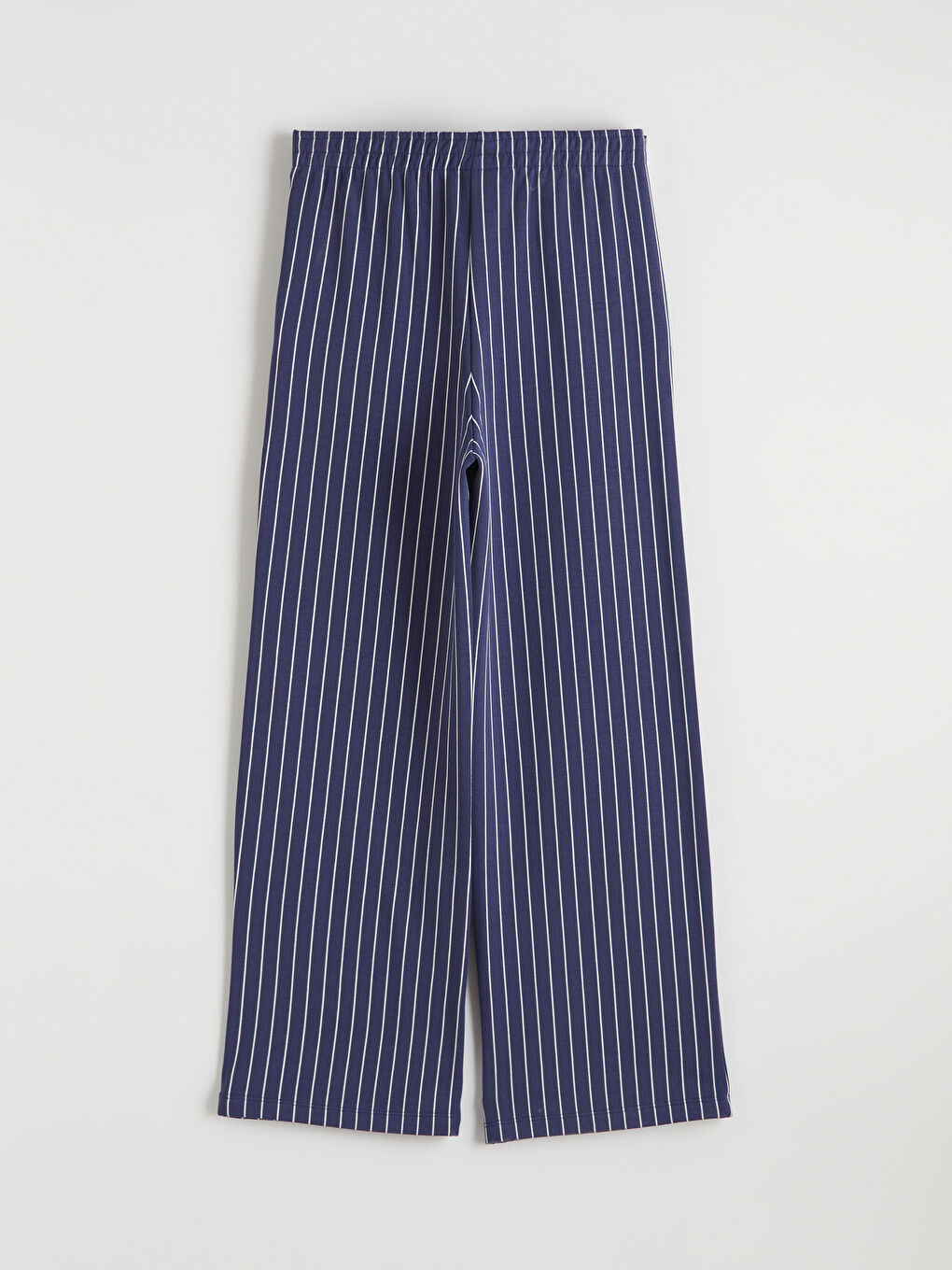 Lacivert Dik Yaka Çizgili Kız Çocuk Sweatshirt ve Pantolon-2