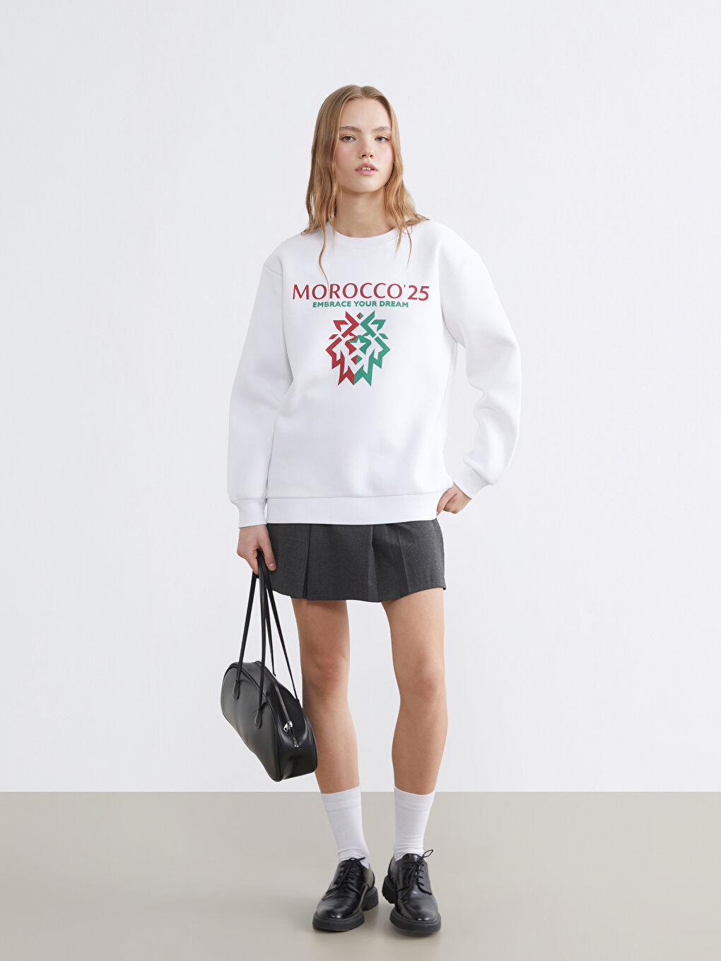 Sweat-shirt pour Femmes Surdimensionné à Imprimé Marocain-1