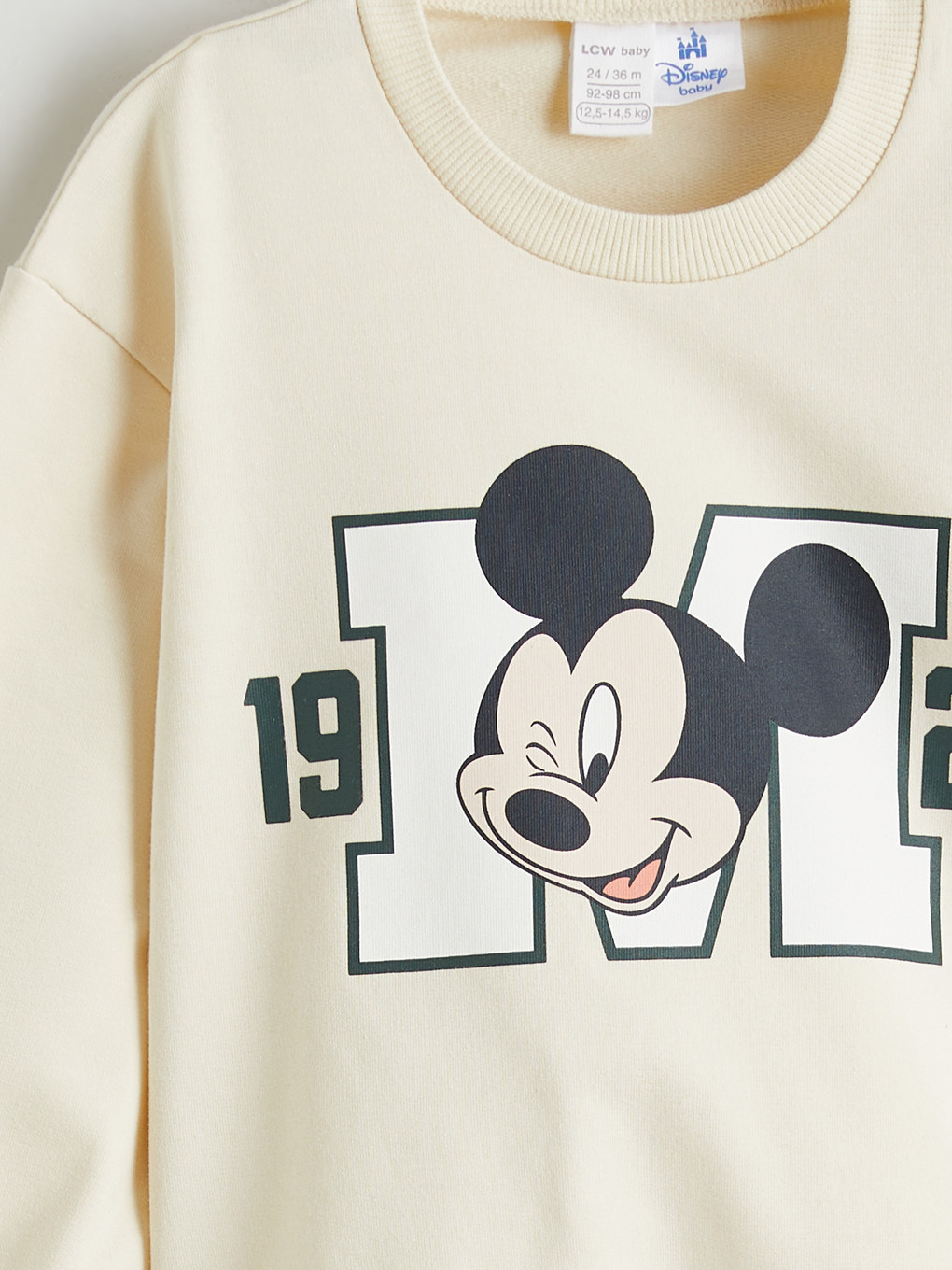 Bej Minnie Mouse Erkek Bebek Sweatshirt-2