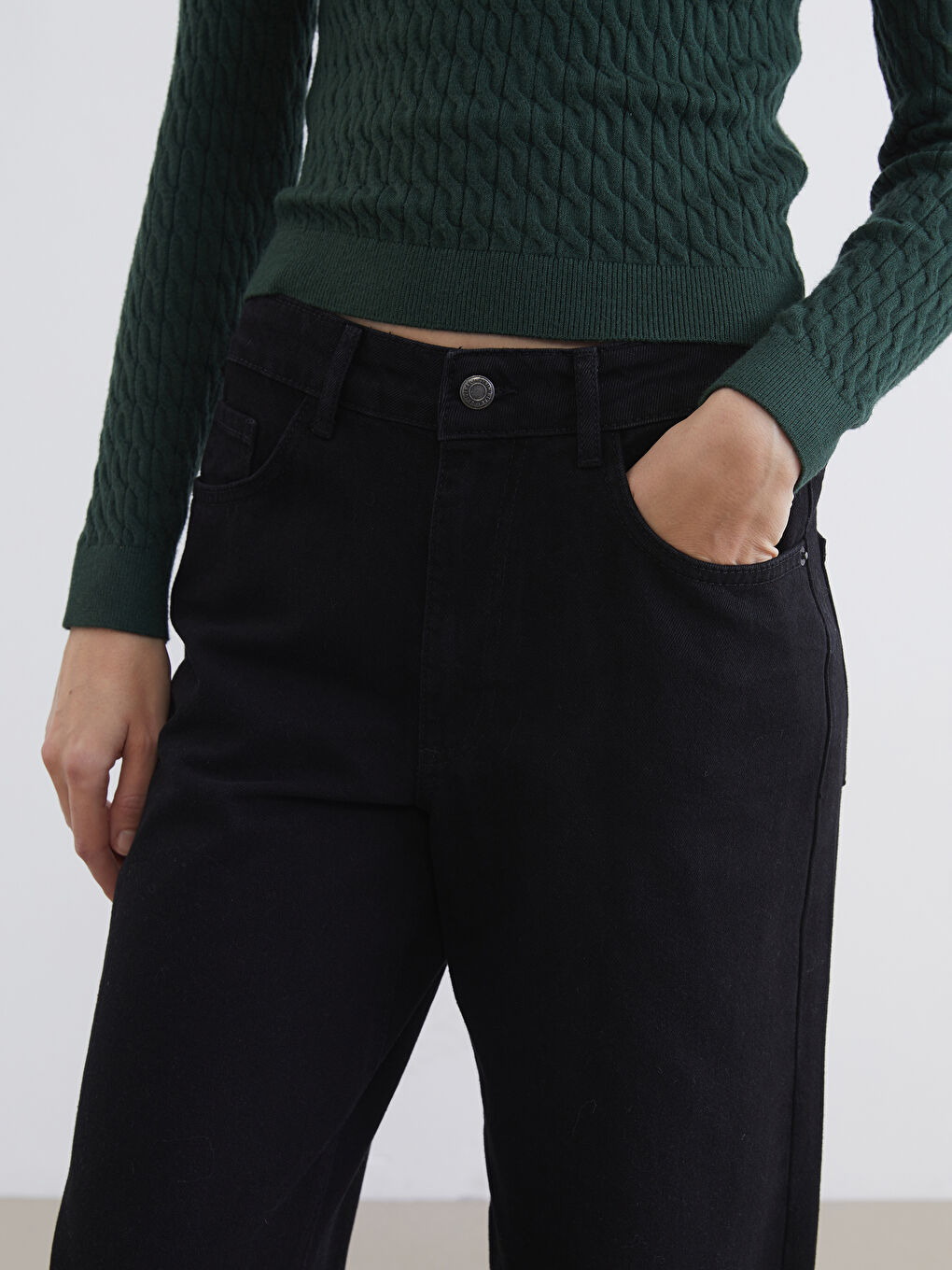 Женские широкие джинсы-2