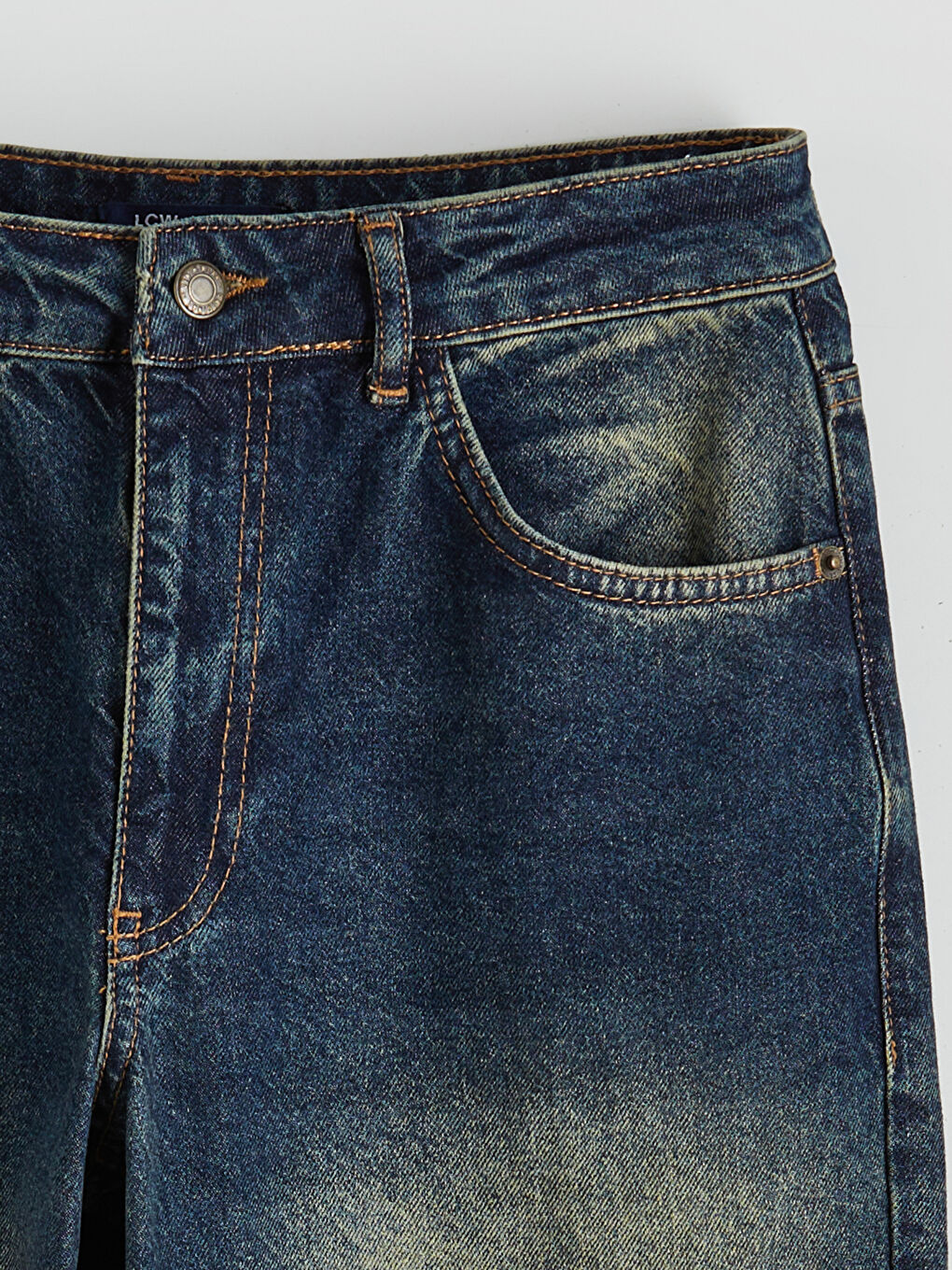 Әйелдерге арналған бос пішімді джинс шалбар-5