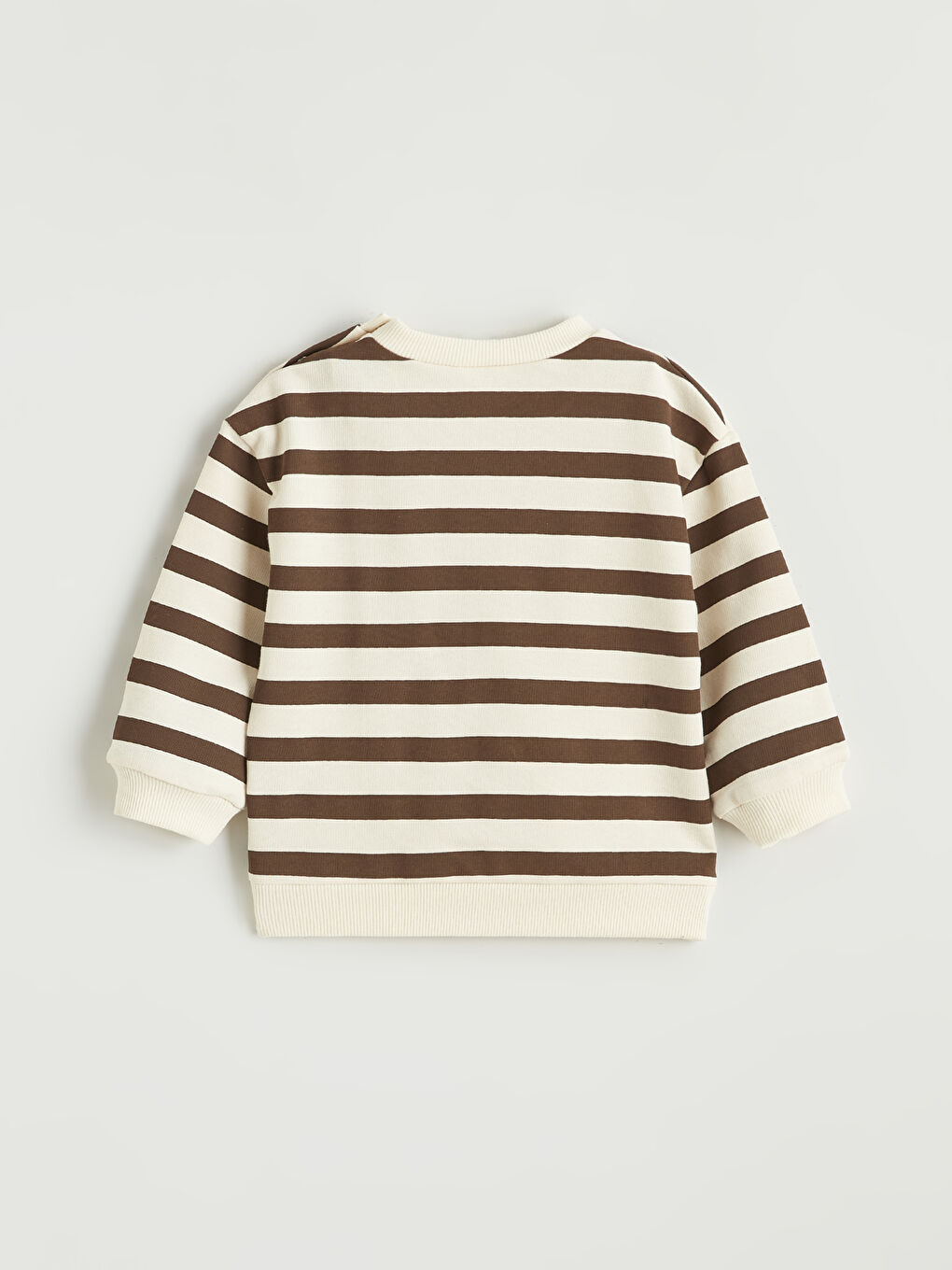 Bej Göğüs Cepli Erkek Bebek Sweatshirt ve Eşofman Altı-3