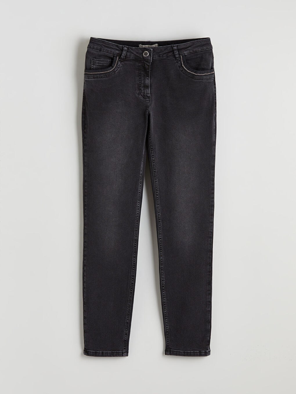 Siyah Slim Fit Kadın Jean Pantolon-4