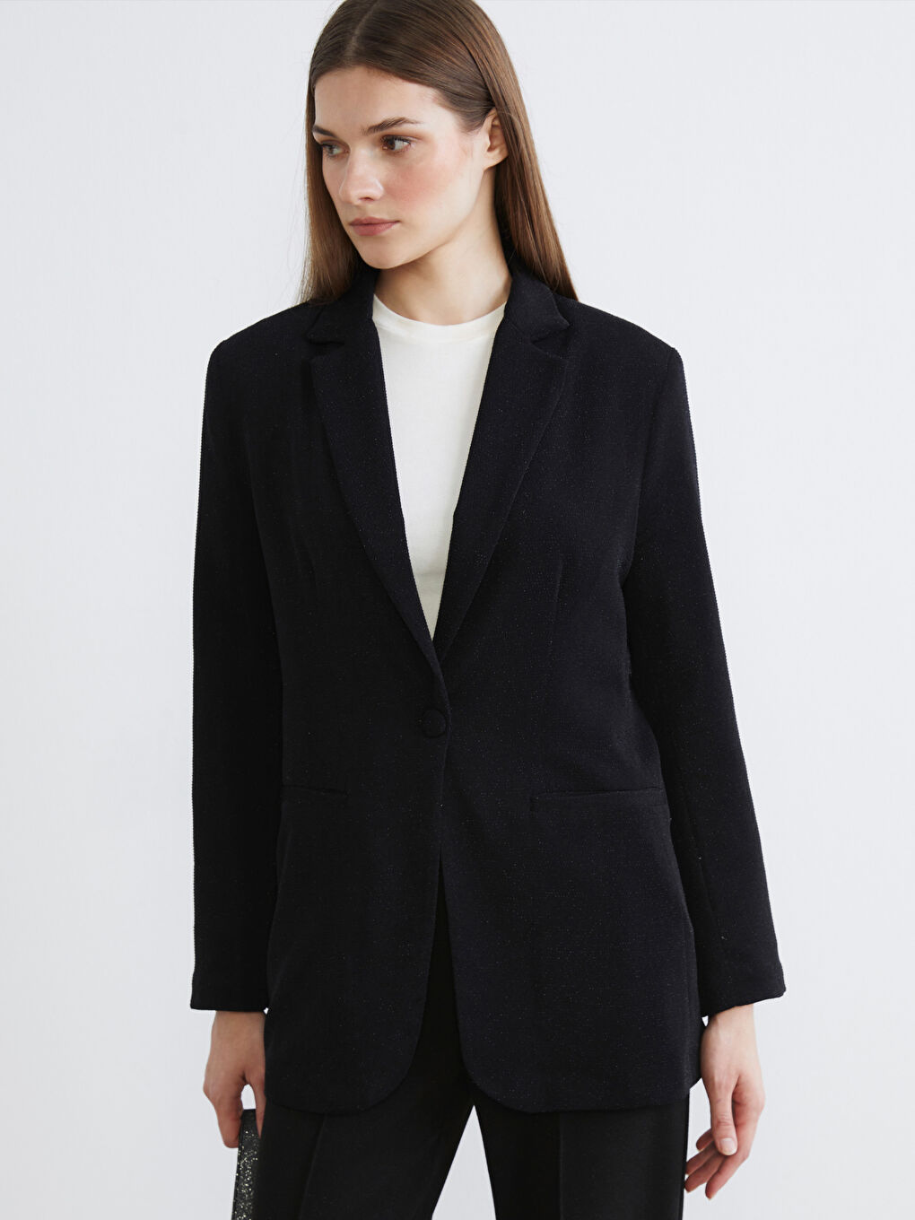 Siyah Kadın Blazer Ceket