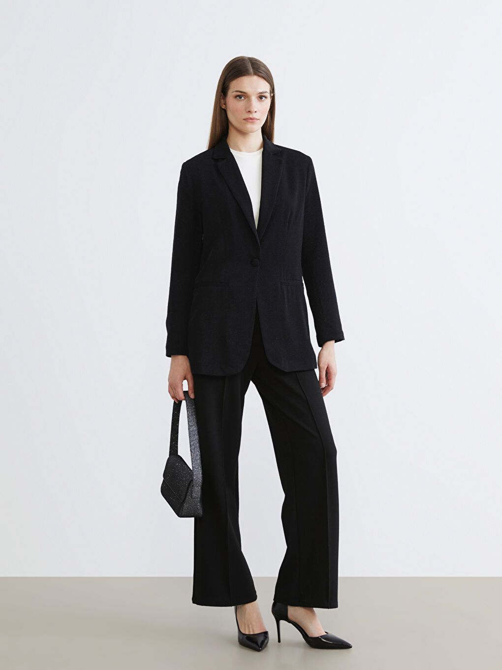 Siyah Kadın Blazer Ceket-1