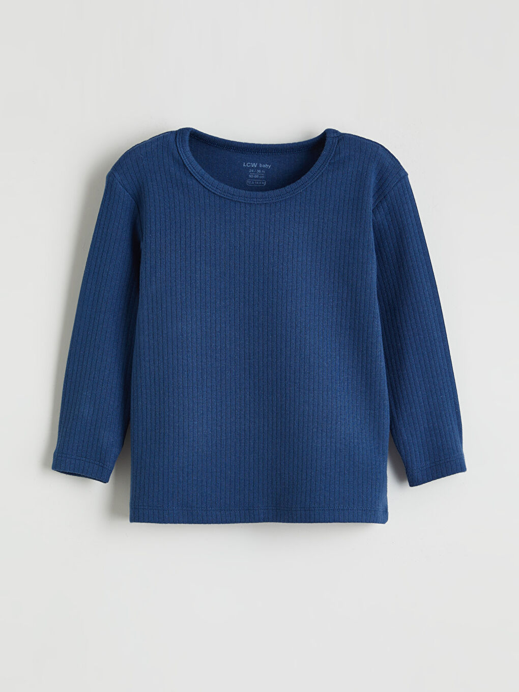 Ekru Bisiklet Yaka Çizgili Erkek Bebek Tişört 2'li-3