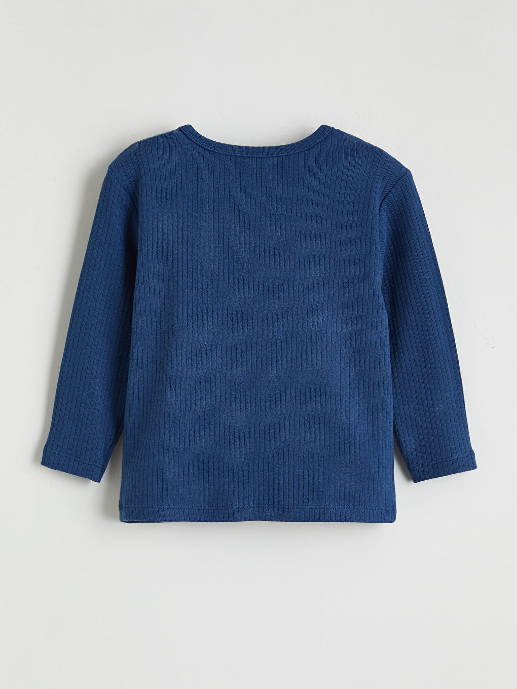 Ekru Bisiklet Yaka Çizgili Erkek Bebek Tişört 2'li-4