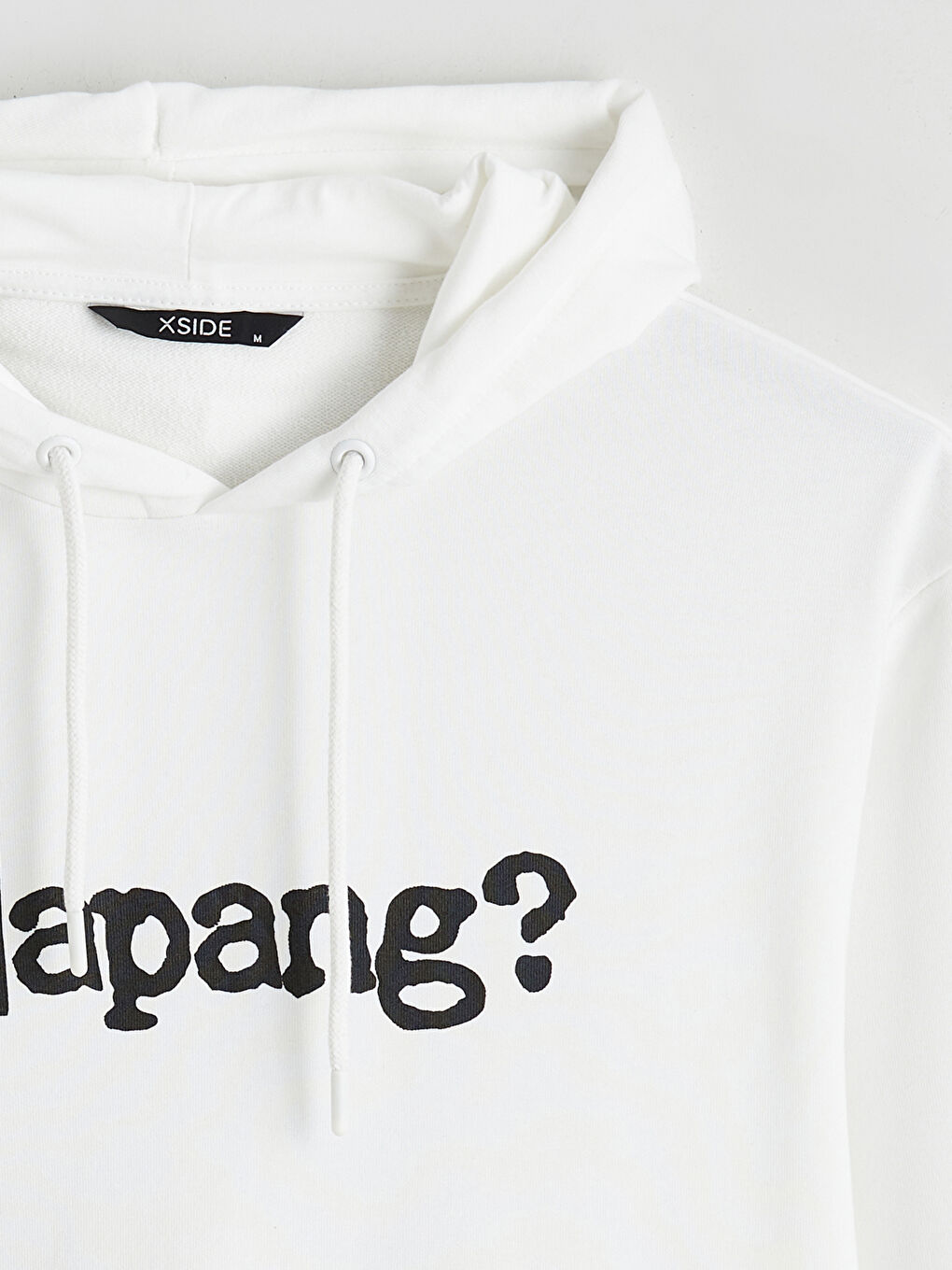 Ekru Uzun Kollu Baskılı Kalın Erkek Hoodie-5