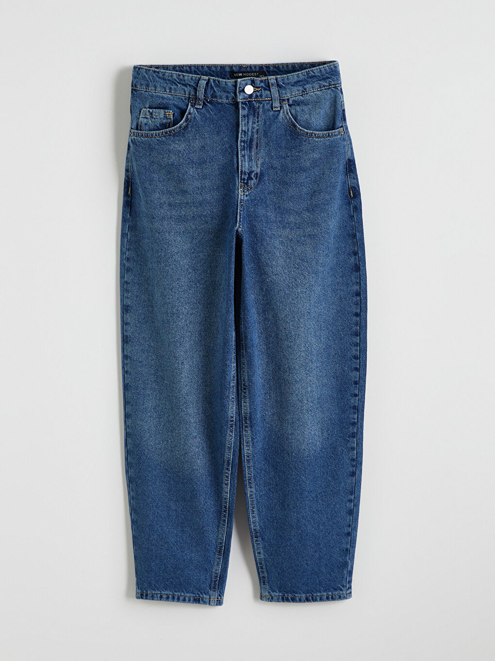 İndigo Barrel Fit Kadın Jean Pantolon-4