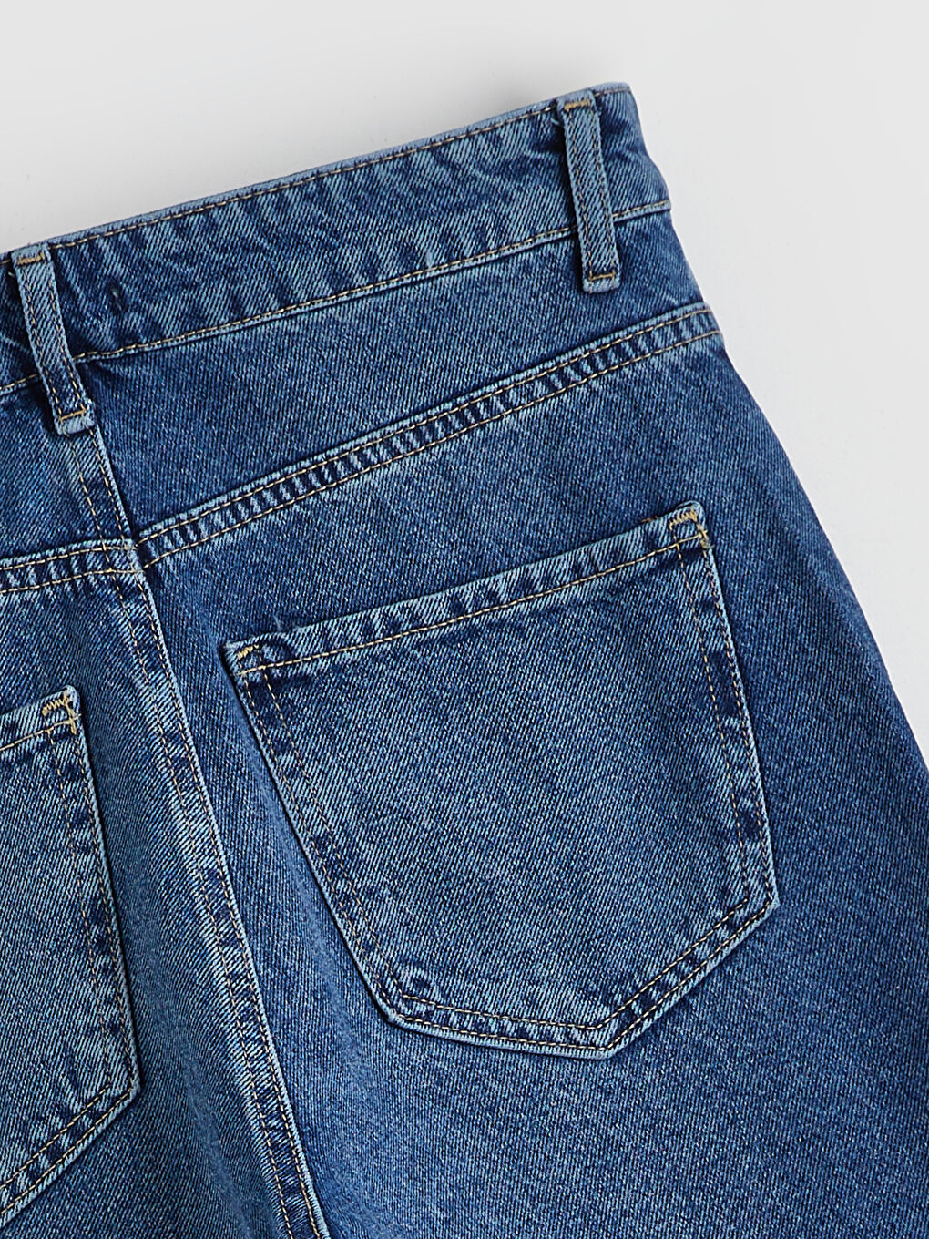 İndigo Barrel Fit Kadın Jean Pantolon-5