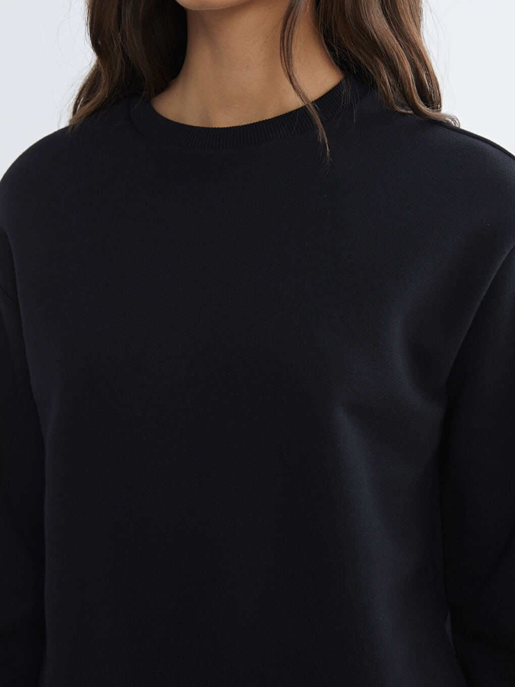 Crew Neck Women's Thick Sweatshirt-2