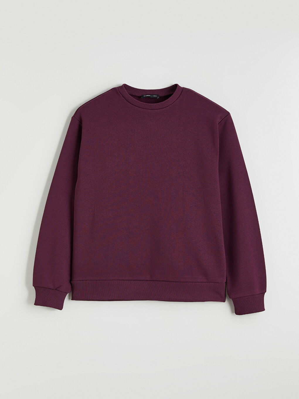 Mürdüm Bisiklet Yaka Kadın Kalın Sweatshirt-4