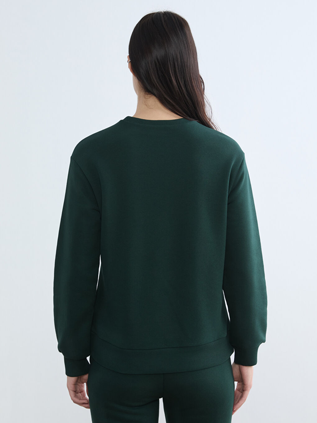 Crew Neck Women's Thick Sweatshirt-3