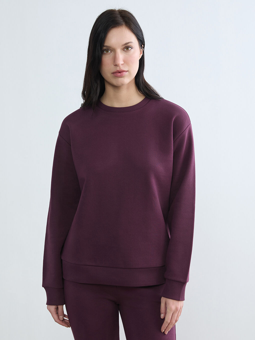 Crew Neck Women's Thick Sweatshirt