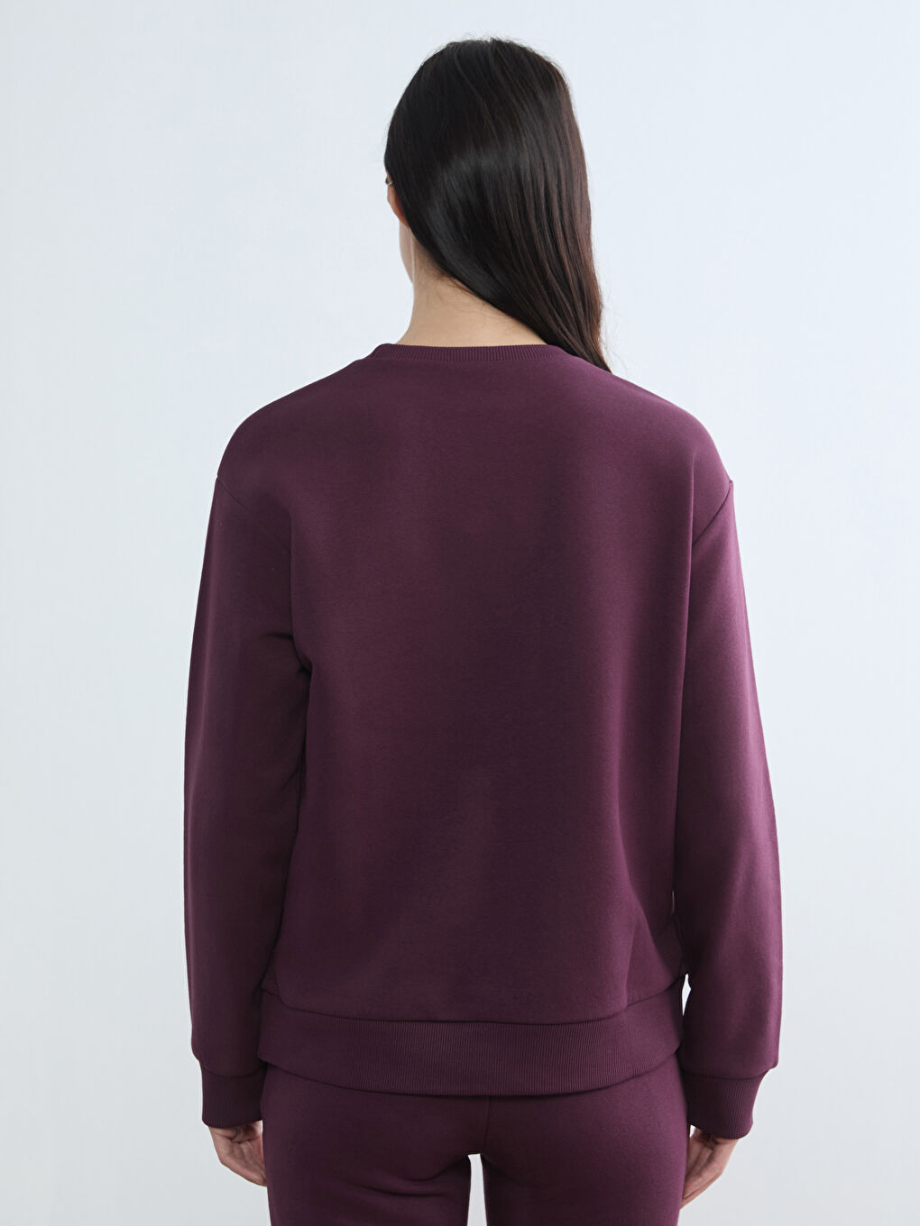 Crew Neck Women's Thick Sweatshirt-3