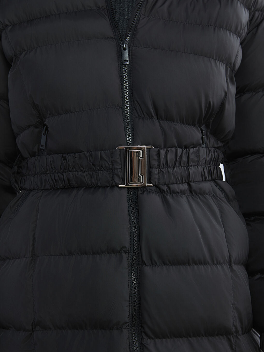 Women's Fur-Trimmed Hooded Quilted Puffer Jacket-2