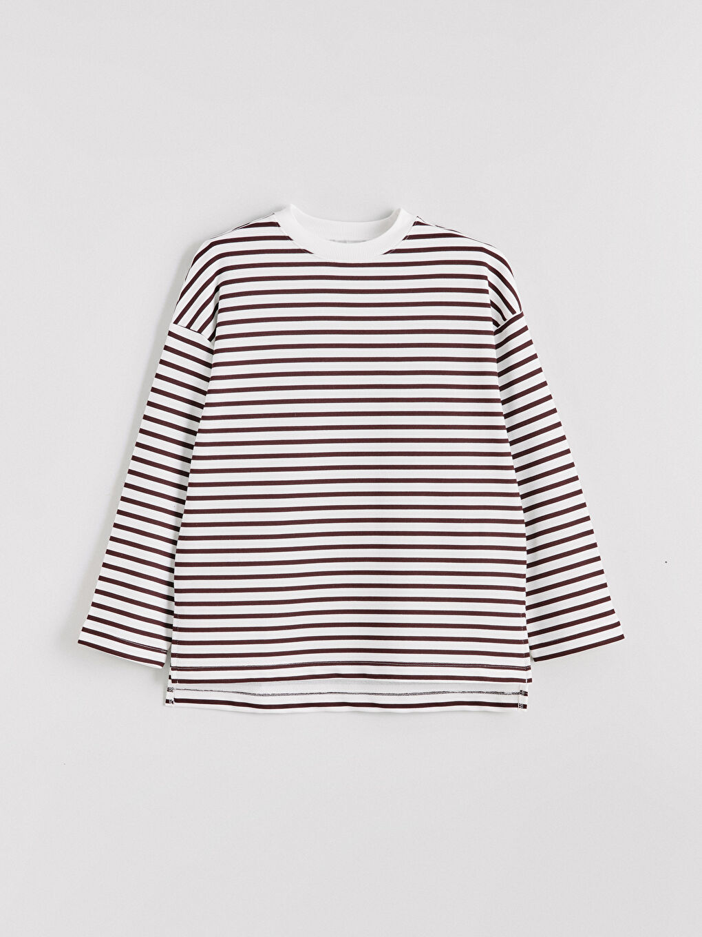 Striped Oversize Women's Sweatshirt Tunic-4