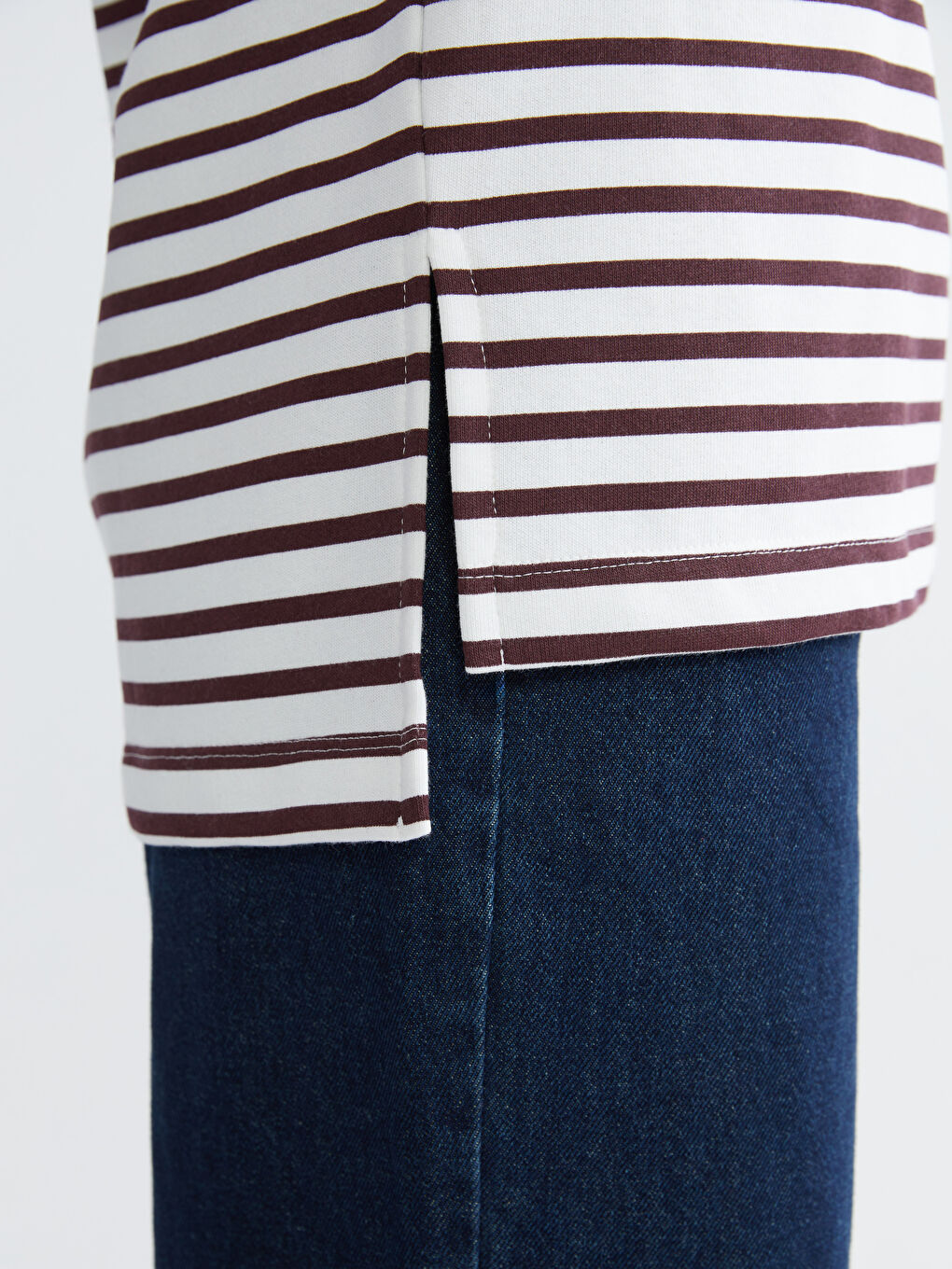 Striped Oversize Women's Sweatshirt Tunic-2