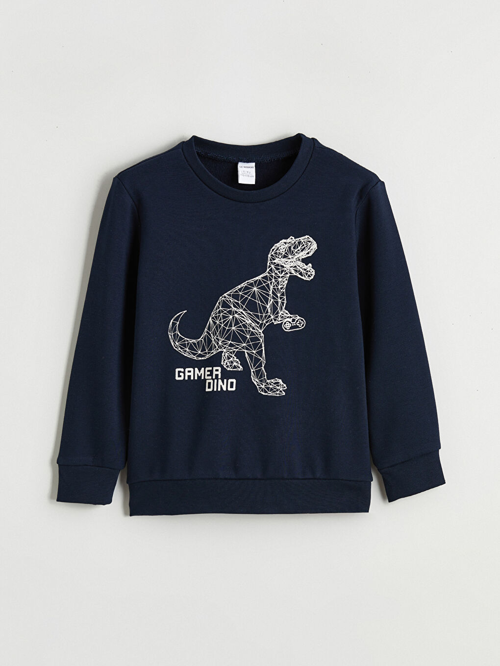 Lacivert Dinozor Baskılı Erkek Çocuk Sweatshirt