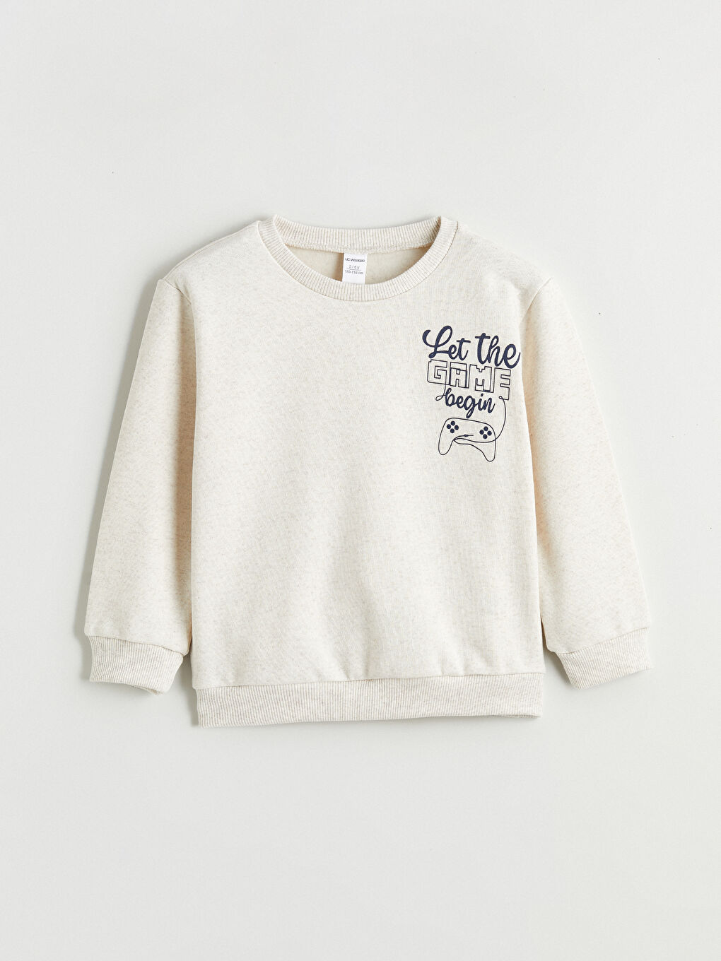 Beyaz Baskılı Erkek Çocuk Sweatshirt