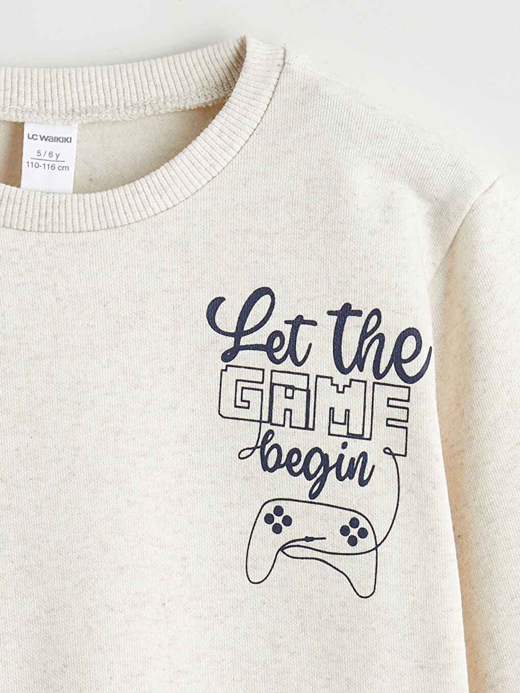 Beyaz Baskılı Erkek Çocuk Sweatshirt-3