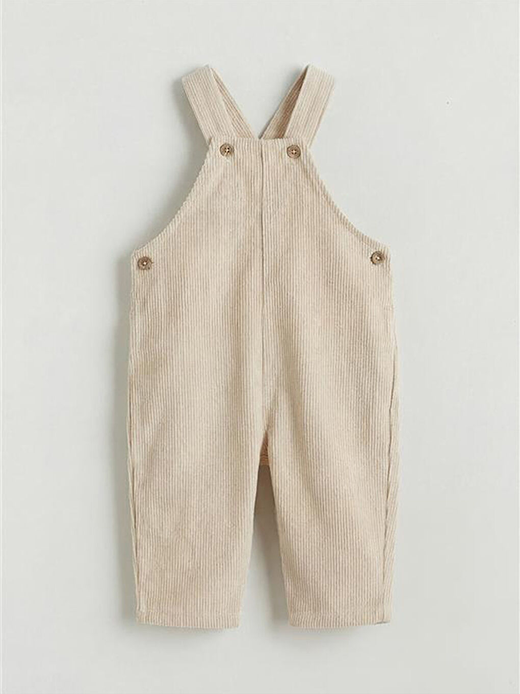 Bej Erkek Bebek Fitilli Kadife Tulum