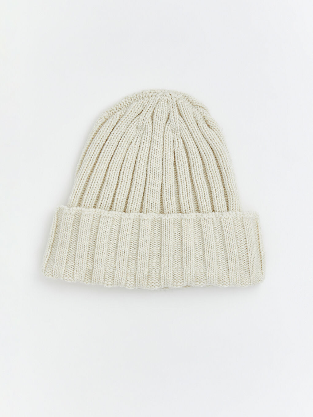 Ekru Basic Erkek Triko Bere