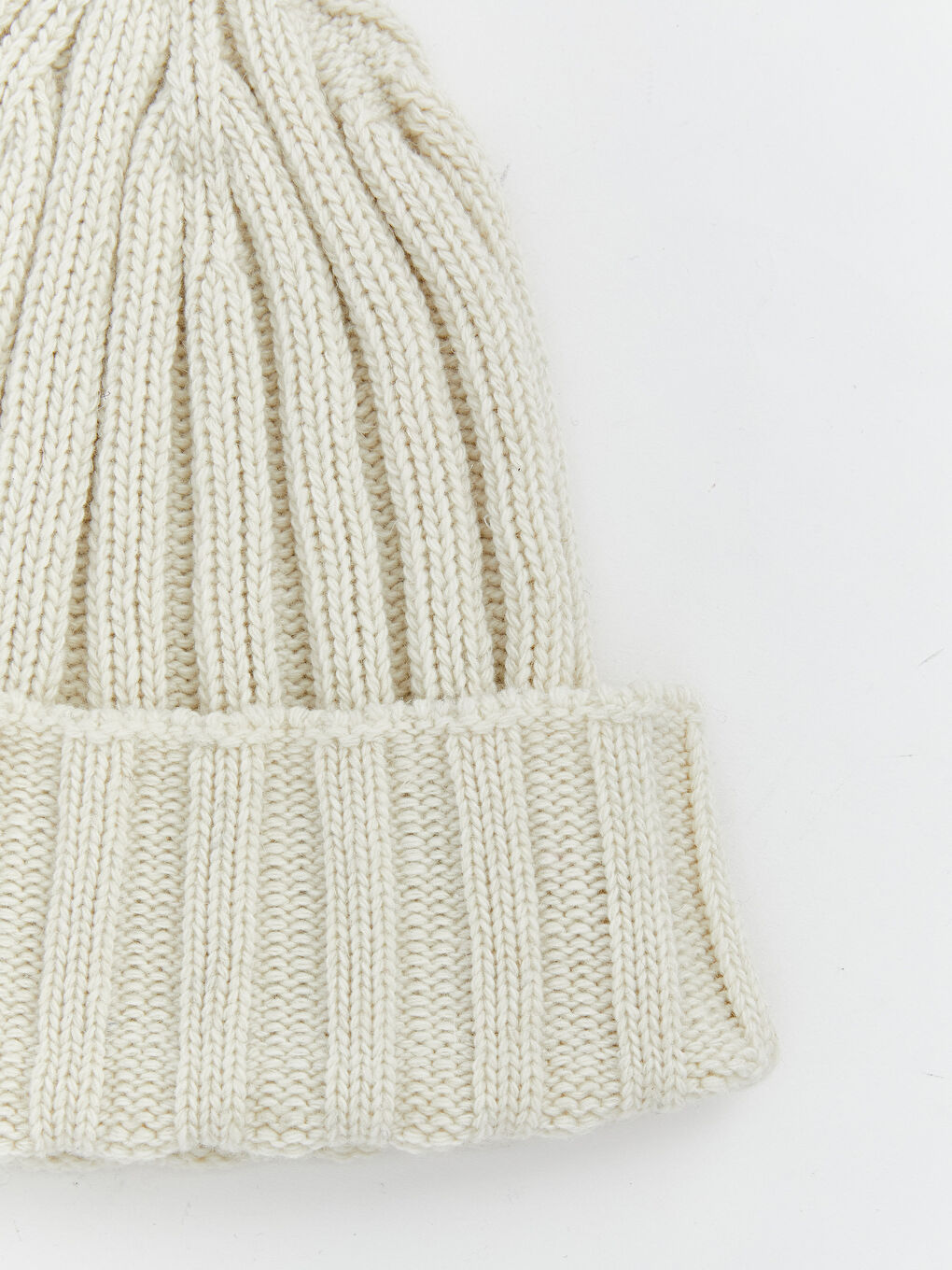 Ekru Basic Erkek Triko Bere-1