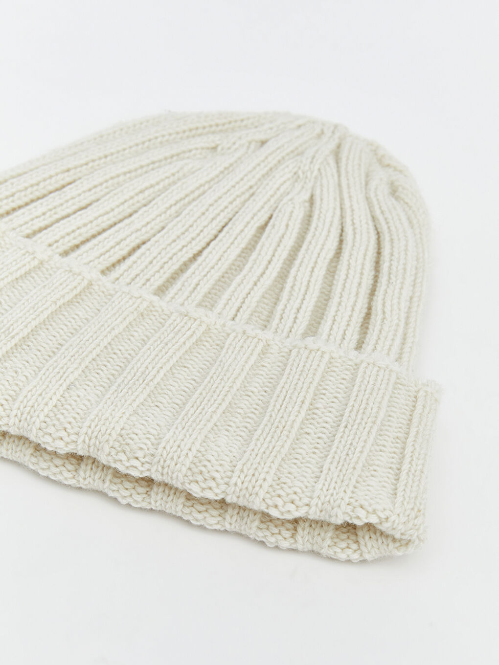 Ekru Basic Erkek Triko Bere-2