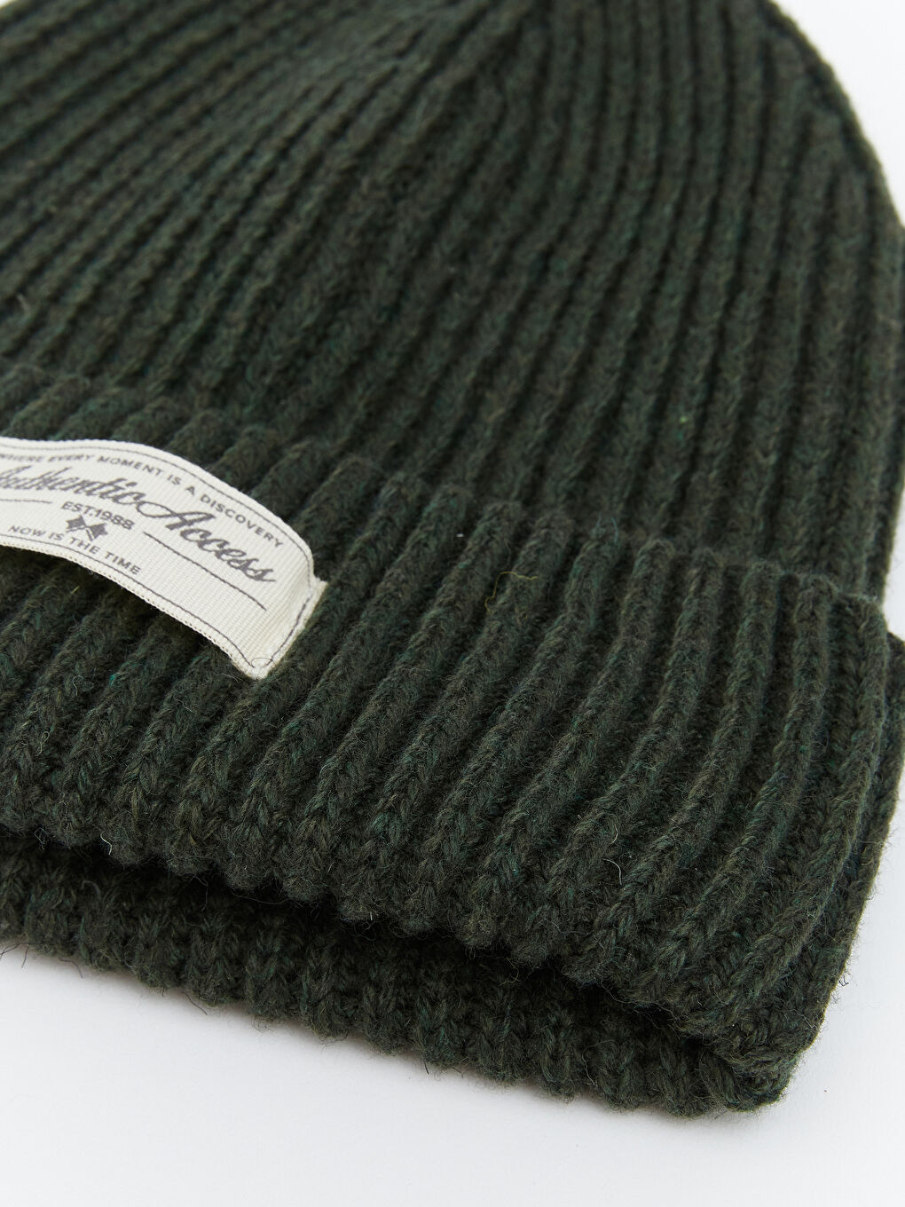 Yeşil Nakışlı Triko Erkek Bere-2