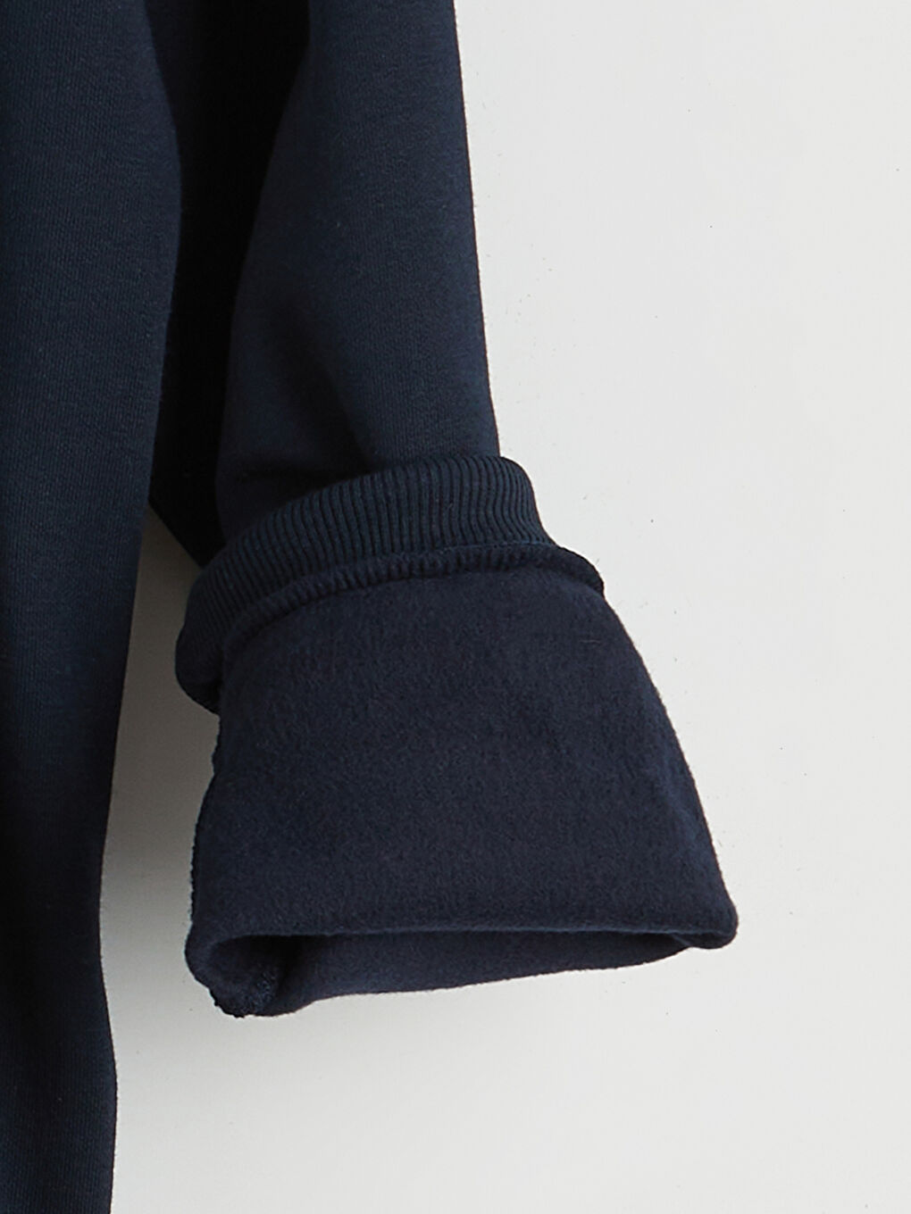 Lacivert Bisiklet Yaka Baskılı Erkek Sweatshirt-2