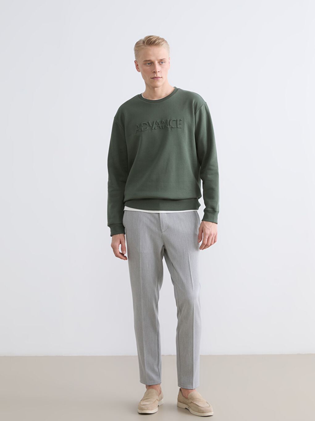 Crew Neck Printed Men's Sweatshirt-1